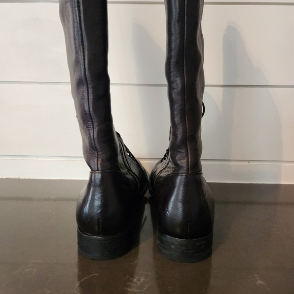 Born Crown Gilmore Tall Leather Lace Up Boots Size 8.5 - Picture 3 of 5